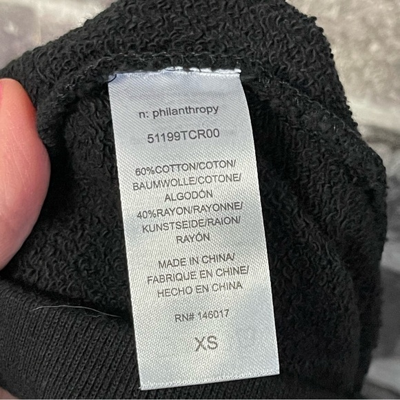 NWT N:philanthropy coco tie waist sweat shorts Black cat - Picture 8 of 10